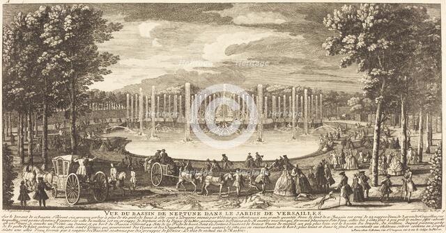 Vue du Bassin de Neptune dans le Jardin de Versailles. Creator: Jacques Rigaud.