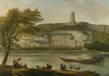 Vue du château de Madame d'Enville à La Roche-Guyon, ca 1773. Creator: Robert, Hubert (1733-1808)