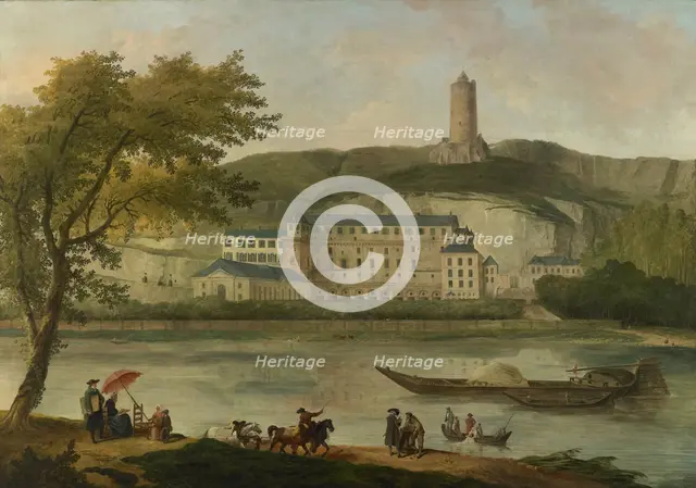 Vue du château de Madame d'Enville à La Roche-Guyon, ca 1773. Creator: Robert, Hubert (1733-1808).