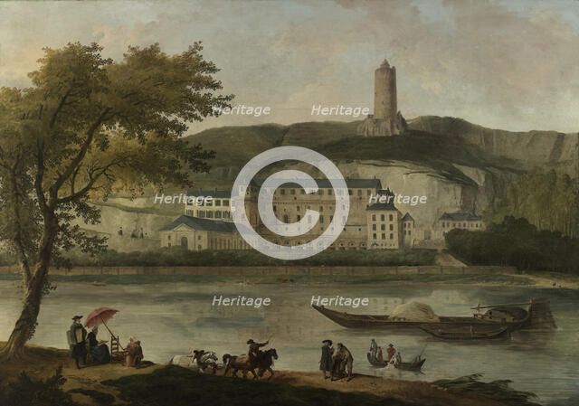 Vue du château de Madame d'Enville à La Roche-Guyon, ca 1773. Creator: Robert, Hubert (1733-1808).