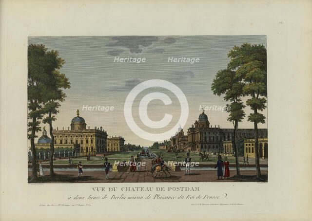Vue du château de Potsdam, à deux lieues de Berlin, maison de plaisance du Roi de Prusse, 1817-1824. Creator: Courvoisier-Voisin, Henri (1757-1830).