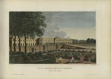 Vue du château royal de Compiègne, du côté du jardin, 1817-1824. Creator: Courvoisier-Voisin, Henri (1757-1830)