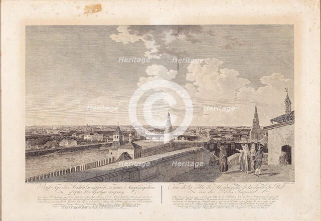 Vue du Kremlin et de ses environs à Moscou, 1799. Creator: Barthe, Gerard, de la (1730-1810).