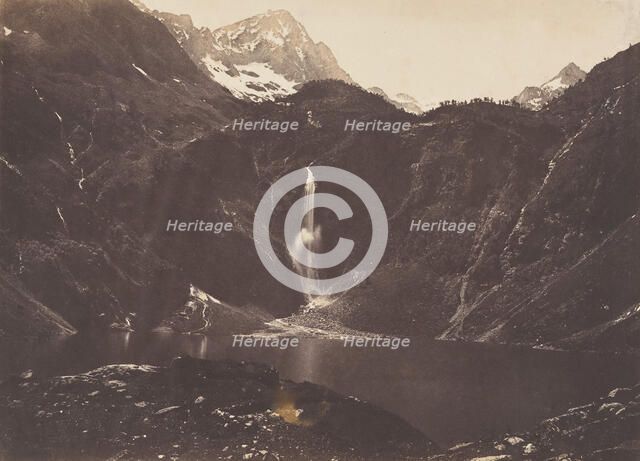 Vue du lac d'Oo ou Seculejo, Bagnère de Luchon, 1853. Creator: Joseph Vigier.