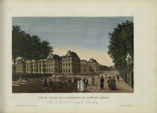 Vue du palais du Luxembourg du côté du jardin, prise de la terrasse du Petit-Luxembourg, 1817-1824. Creator: Courvoisier-Voisin, Henri (1757-1830)