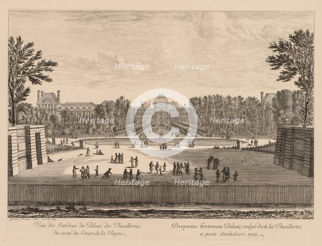 Vue du palais et des jardins des Tuileries, du côté du cours la Reine, 1673. Creator: Israël Silvestre (French, 1621-1691).