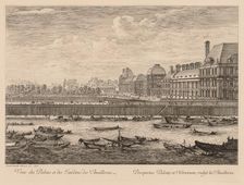 Vue du palais et des jardins des Tuileries, du côté du quai, 1670. Creator: Israël Silvestre (French, 1621-1691)