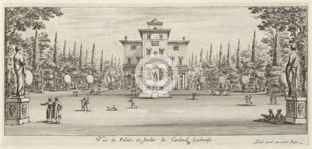 Vuë du Palais et Jardin du Cardinal Ludovise, 1640-1660. Creator: Israel Silvestre.