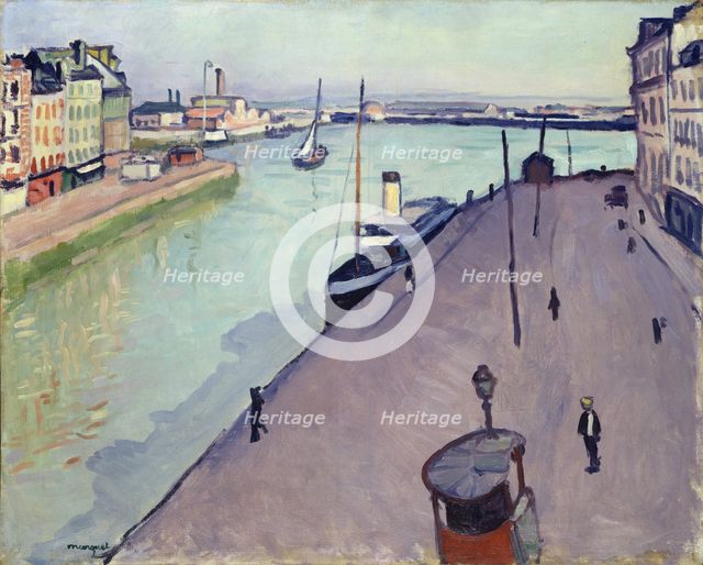 Vue du port du Havre (Le quai de Notre-Dame).