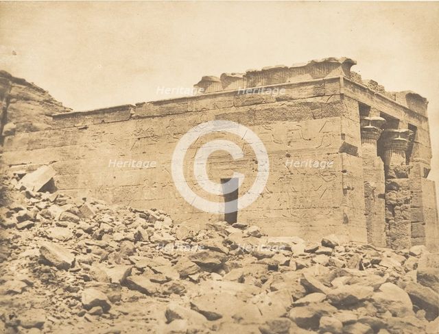 Vue du pronaos du Temple de Dandour (Tropique du Cancer), April 7, 1850. Creator: Maxime du Camp.