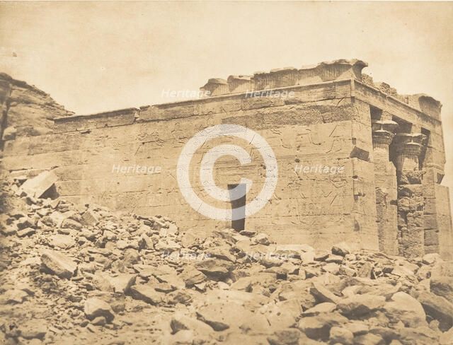 Vue du pronaos du Temple de Dandour (Tropique du Cancer), April 7, 1850. Creator: Maxime du Camp.