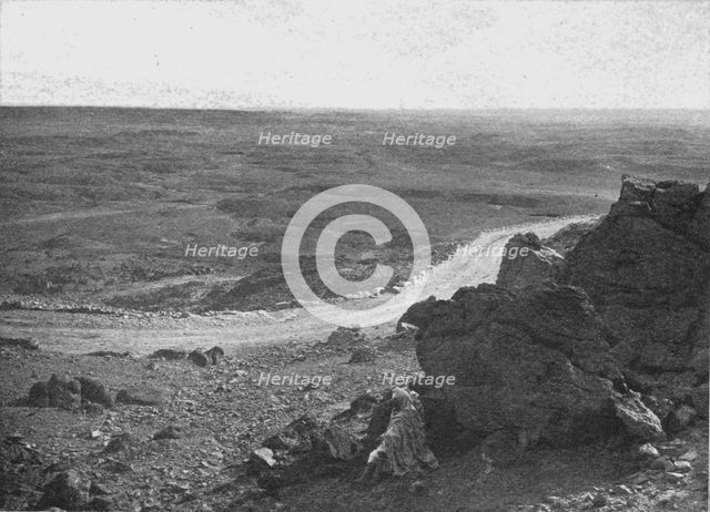 ''Vue du Sahara prise du col de Sfa, pres de Biskra; Afrique du nord', 1914. Creator: Unknown.