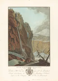 Vue du Schild-Wald-Bach prise en Hyver, 1785. Creator: Charles-Melchior Descourtis