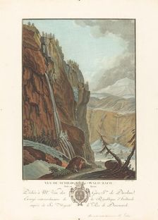 Vue du Schild-Wald-Bach prise en Hyver, 1785. Creator: Charles-Melchior Descourtis