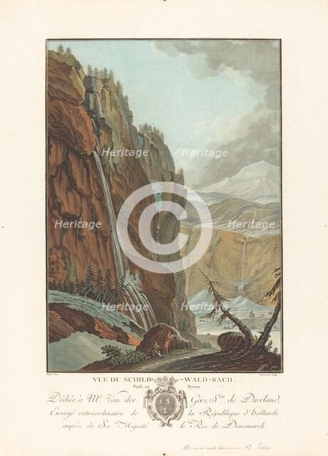 Vue du Schild-Wald-Bach prise en Hyver, 1785. Creator: Charles-Melchior Descourtis.