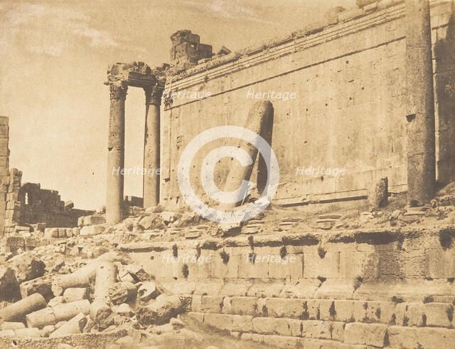 Vue du Temple de Jupiter, à Baâlbek (Héliopolis), September 15, 1850. Creator: Maxime du Camp.