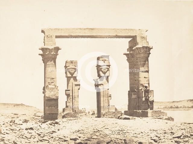 Vue du Temple de Kardassy, April 9, 1850. Creator: Maxime du Camp.