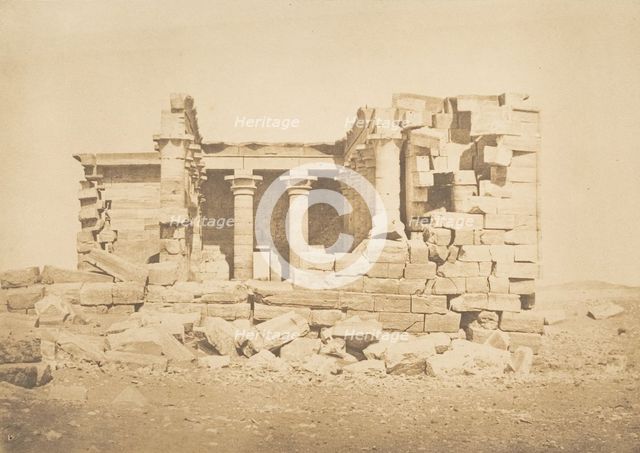 Vue du Temple de Maharakka (Hiéra-Sycaminos), April 5, 1850. Creator: Maxime du Camp.