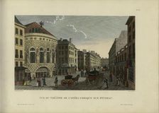 Vue du théâtre de l'Opéra-comique rue Feydeau, 1817-1824. Creator: Courvoisier-Voisin, Henri (1757-1830)