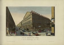 Vue du théâtre de l'Opéra et de la bibliothèque du roi, 1817-1824. Creator: Courvoisier-Voisin, Henri (1757-1830)
