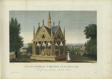 Vue du tombeau d'Héloïse et d'Abélard au cimetière du Père-Lachaise, 1817-1824. Creator: Courvoisier-Voisin, Henri (1757-1830)