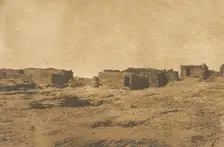 Vue du Village d'Abou-hor (Tropique du Cancer), April 1850. Creator: Maxime du Camp