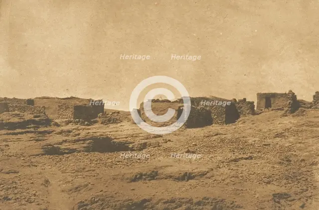 Vue du Village d'Abou-hor (Tropique du Cancer), April 1850. Creator: Maxime du Camp.