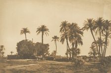 Vue du Village de Hamarneh, près de Dendérah (Rive droite), 1849-50. Creator: Maxime du Camp