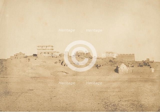 Vue d'une partie du village de Louxor, Thèbes, 1849-50. Creator: Maxime du Camp.