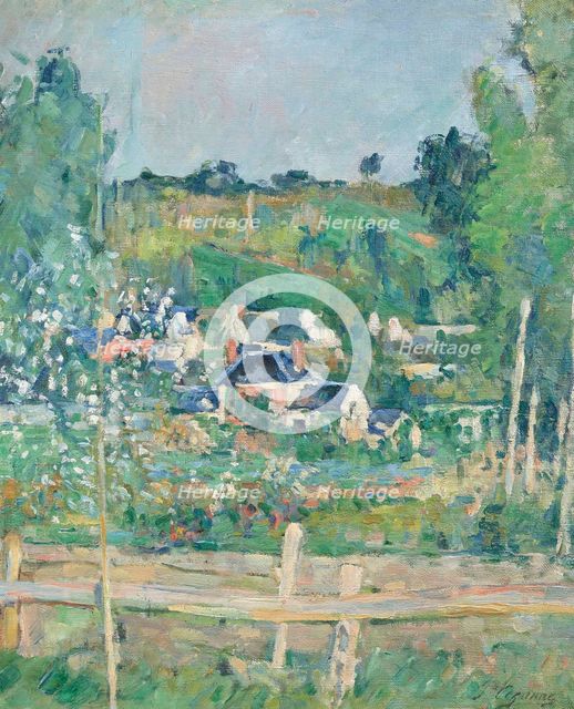 Vue d'Auvers-sur-Oise - La Barrière, c1873. Creator: Cézanne, Paul (1839-1906).