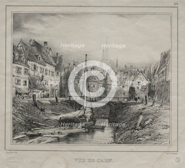 Vue de Caen, 1832. Creator: Eugène Isabey (French, 1803-1886).