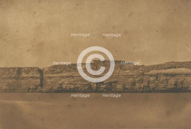 Vue de Djebel-el-teir et du Convent de la Poulie, 1850. Creator: Maxime du Camp.