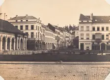 Vue de face du balcon avant l'entière construction de la place, 1854-56. Creator: Louis-Pierre-Théophile Dubois de Nehaut