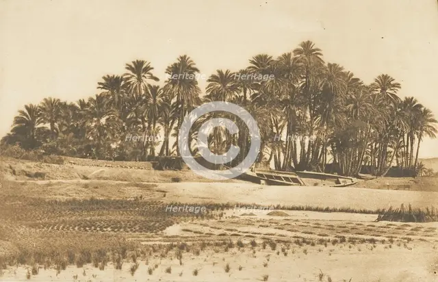 Vue de l'ile d'Eléphantine, en face d'Assouan, 1849-50. Creator: Maxime du Camp.
