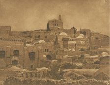 Vue de la Mosquée d'El-Melouyeh et d'un quartier de Jérusalem, August 1850. Creator: Maxime du Camp