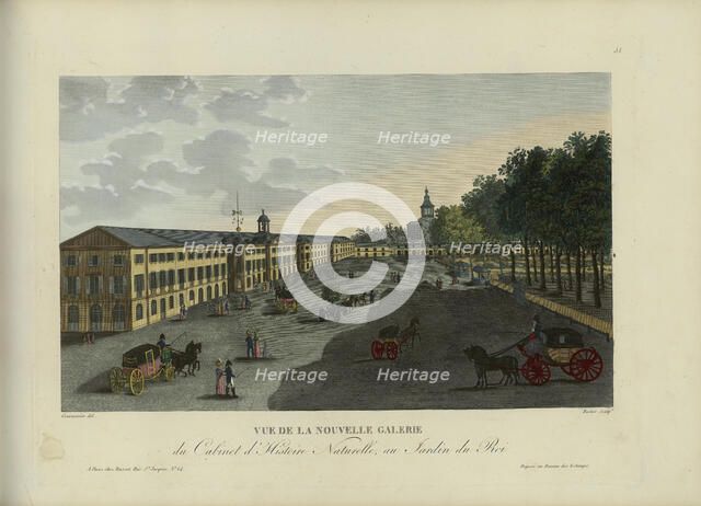Vue de la nouvelle galerie du Cabinet d'histoire naturelle, au Jardin du roi, 1817-1824. Creator: Courvoisier-Voisin, Henri (1757-1830).