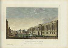 Vue de la colonnade du Louvre, prise de la rue des Poulies, terrasse d'Angevilliers, 1817-1824. Creator: Courvoisier-Voisin, Henri (1757-1830)