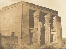 Vue de la façade du pronaos du Temple de Dakkeh (Pselcis), April 5, 1850. Creator: Maxime du Camp