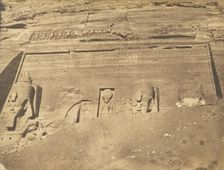 Vue de la façade du Spéos de Phré, à Abousembil, March 1850. Creator: Maxime du Camp