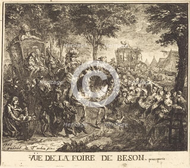 Vue de la foire de Beson, 1750. Creator: Gabriel de Saint-Aubin.
