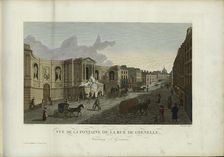 Vue de la fontaine de la rue de Grenelle faubourg Saint-Germain, 1817-1824. Creator: Courvoisier-Voisin, Henri (1757-1830)