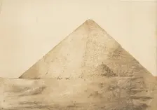 Vue de la grande pyramide (Chéops) prise à l'angle S.E., December 1849. Creator: Maxime du Camp