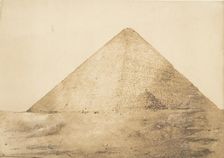 Vue de la grande pyramide (Chéops) prise à l'angle S.E., December 1849. Creator: Maxime du Camp