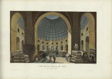 Vue de la halle au blé et de sa belle coupole, 1817-1824. Creator: Courvoisier-Voisin, Henri (1757-1830)