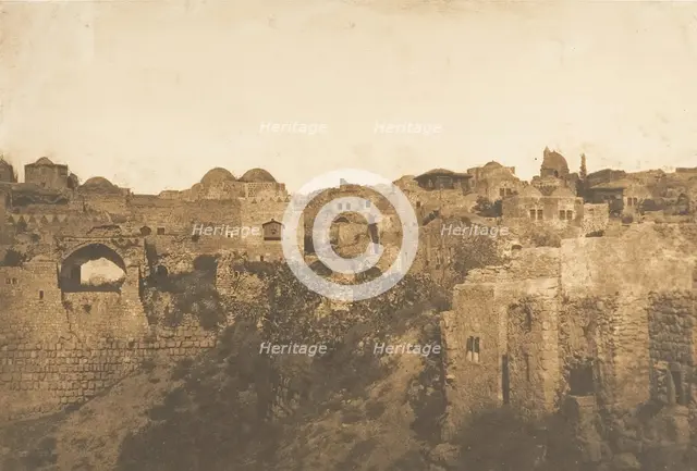 Vue de la Piscine Probatique et d'un quartier de Jérusalem, August 1850. Creator: Maxime du Camp.