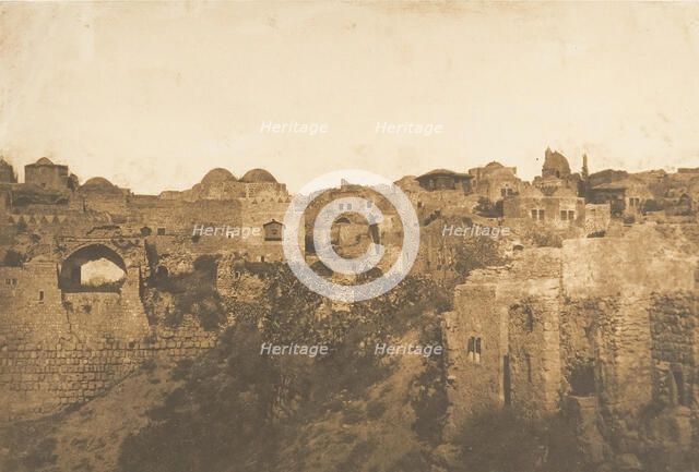 Vue de la Piscine Probatique et d'un quartier de Jérusalem, August 1850. Creator: Maxime du Camp.