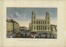 Vue de la place de l'église Saint-Sulpice, 1817-1824. Creator: Courvoisier-Voisin, Henri (1757-1830)