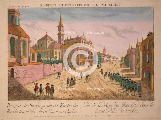 Vuë de la Rue des Recolets de Quebeck, c. 1770s.