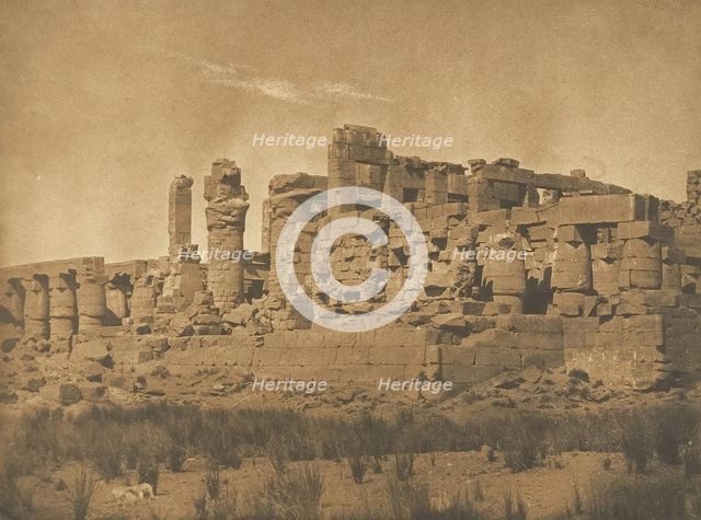 Vue de la Salle Hypostyle du palais de Karnac, prise sur l'angle N.E., 1849-50. Creator: Maxime du Camp.