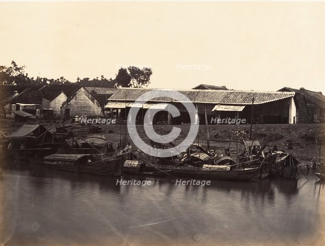 Vue de la Ville Chinoise (Cholen) Feuille No. 2, Saïgon, Cochinchine, 1866. Creator: Emile Gsell.